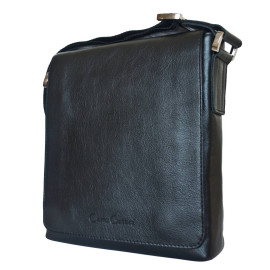 Кожаная мужская сумка Vallecorsa black (арт. 5044-01)